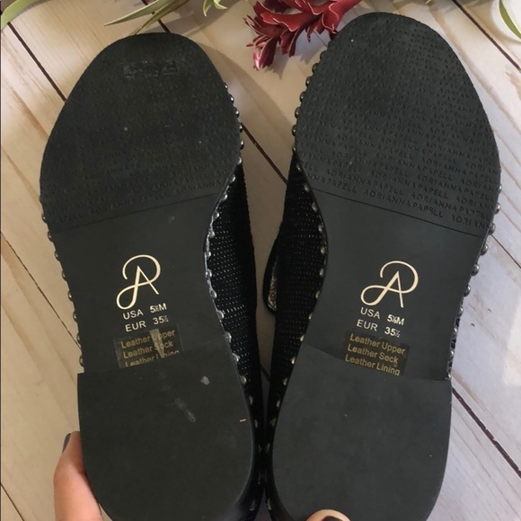 Adrianna Papell black shiny studded shoes 5.5 EUC - Picture 6 of 6
